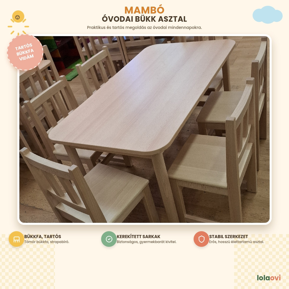 MAMBÓ Bükk Óvodai Asztal
